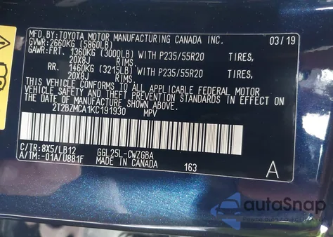 2019 Lexus Rx 350 z USA, uszkodzony, nr VIN 2T2BZMCA1KC191930